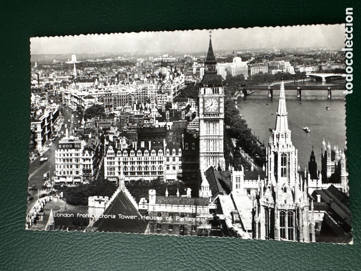 Postales: POSTCARD LONDON FROM VICTORIA TOWER HOUSES OF PARLIAMENT 1959. LONDRES, INGLATERRA. Circulada. ASM
