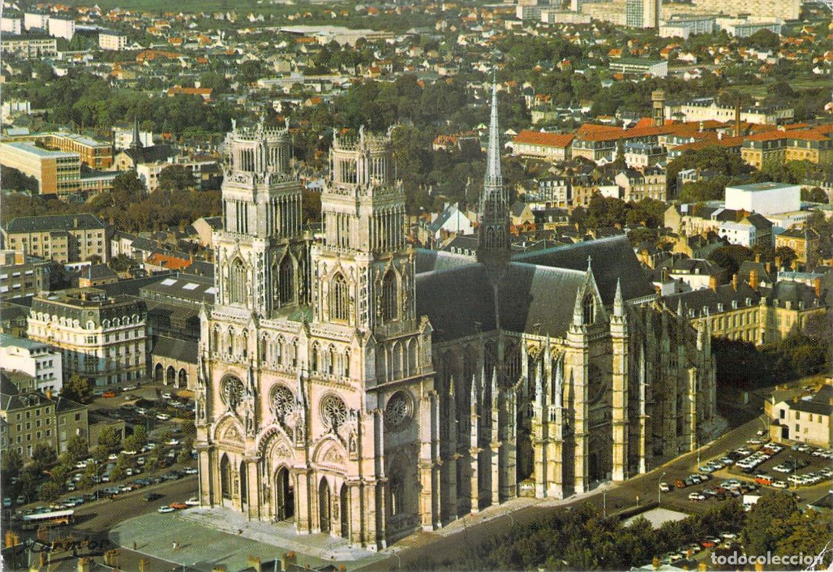 Cartes Postales: Postal Orl&eacute;ans Francia, Vista A&eacute;rea Catedral Sainte-Croix, Arquitectura G&oacute;tica