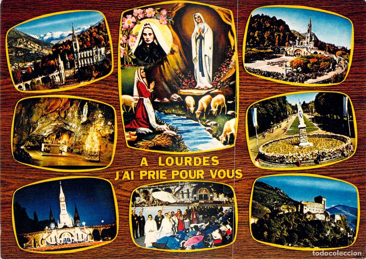 Postcards: Postal Panor&aacute;mica de Lourdes, Santuario y Apariciones, Francia