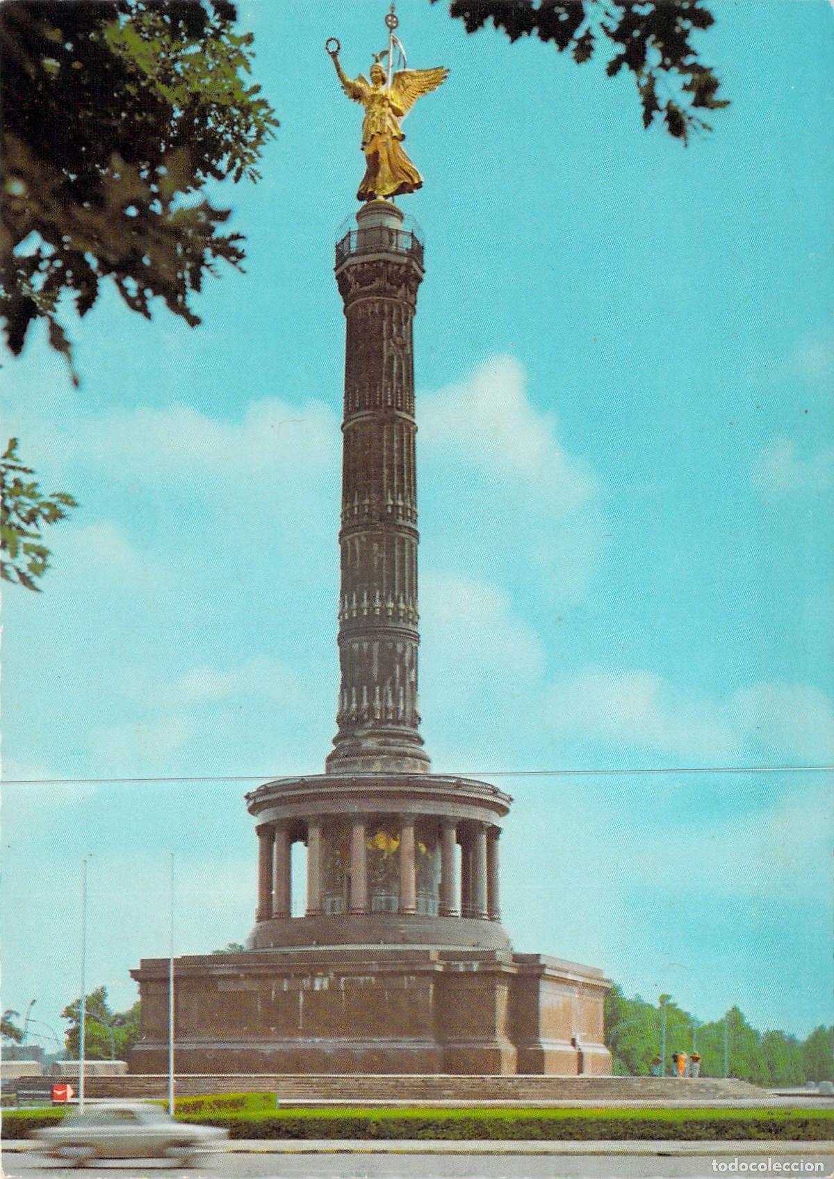 Cartoline: Postal Berl&iacute;n Columna de la Victoria (Siegess&auml;ule) Monumento Hist&oacute;rico Alem&aacute;n