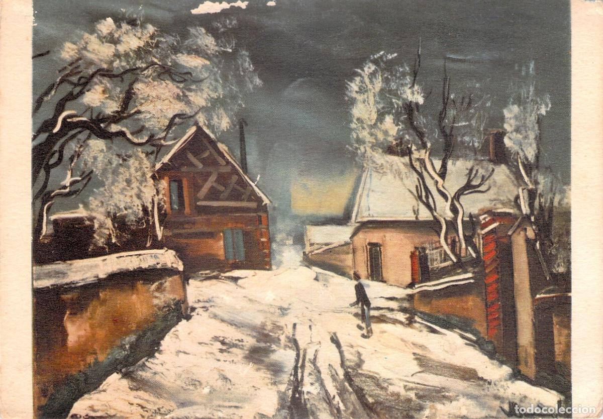 Cartes Postales: Postal de Arte Vlaminck - Paisaje de Nieve - Escena de Invierno