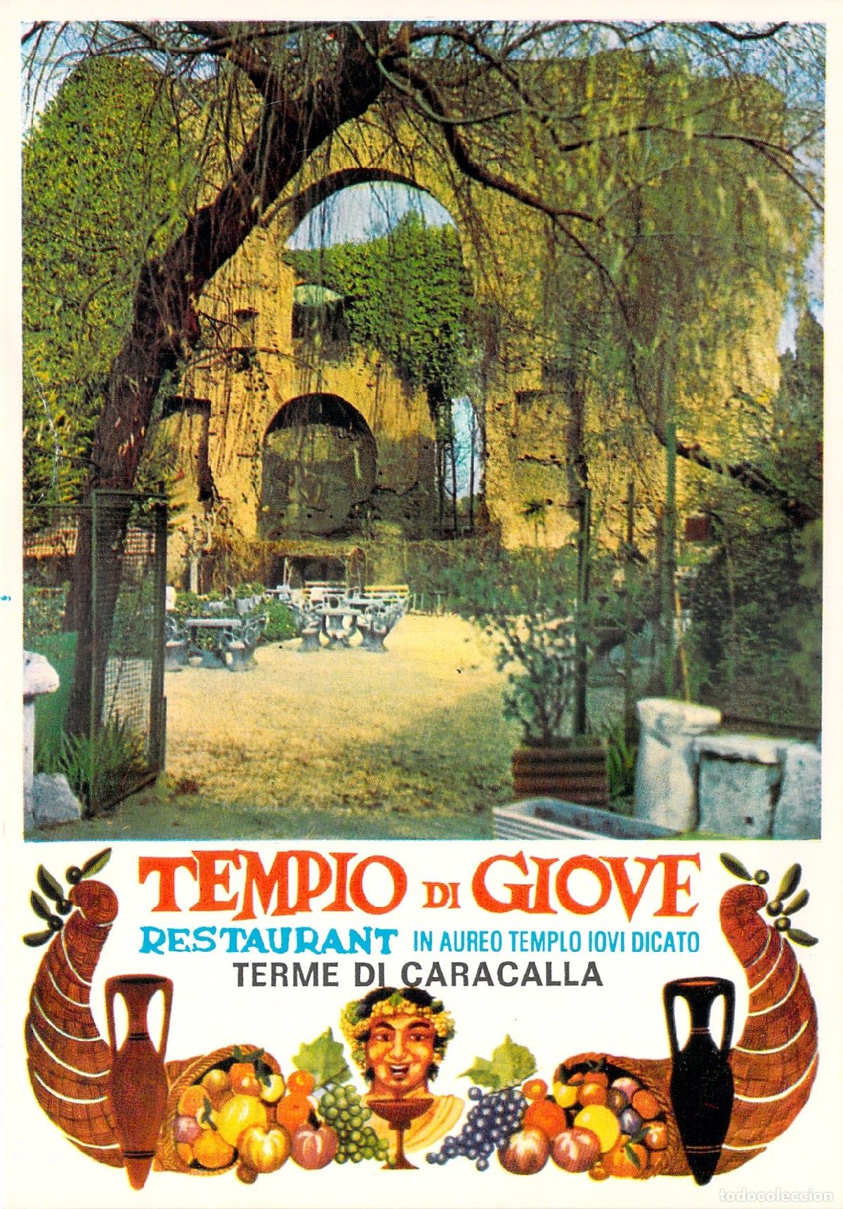 Cartes Postales: Postal de Publicidad Ristorante Tempio di Giove, Termas de Caracalla, Roma