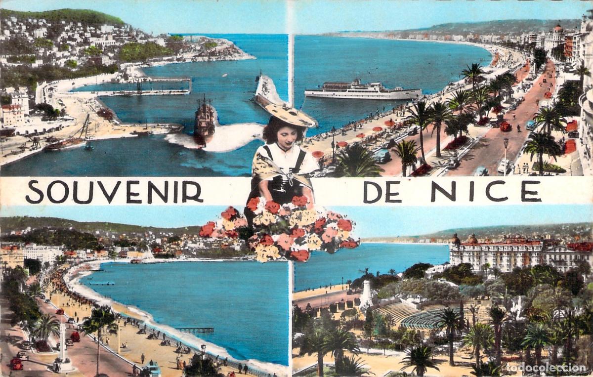 Cartes Postales: Postal Niza Costa Azul Souvenir Vistas M&uacute;ltiples Ediciones MAR Francia