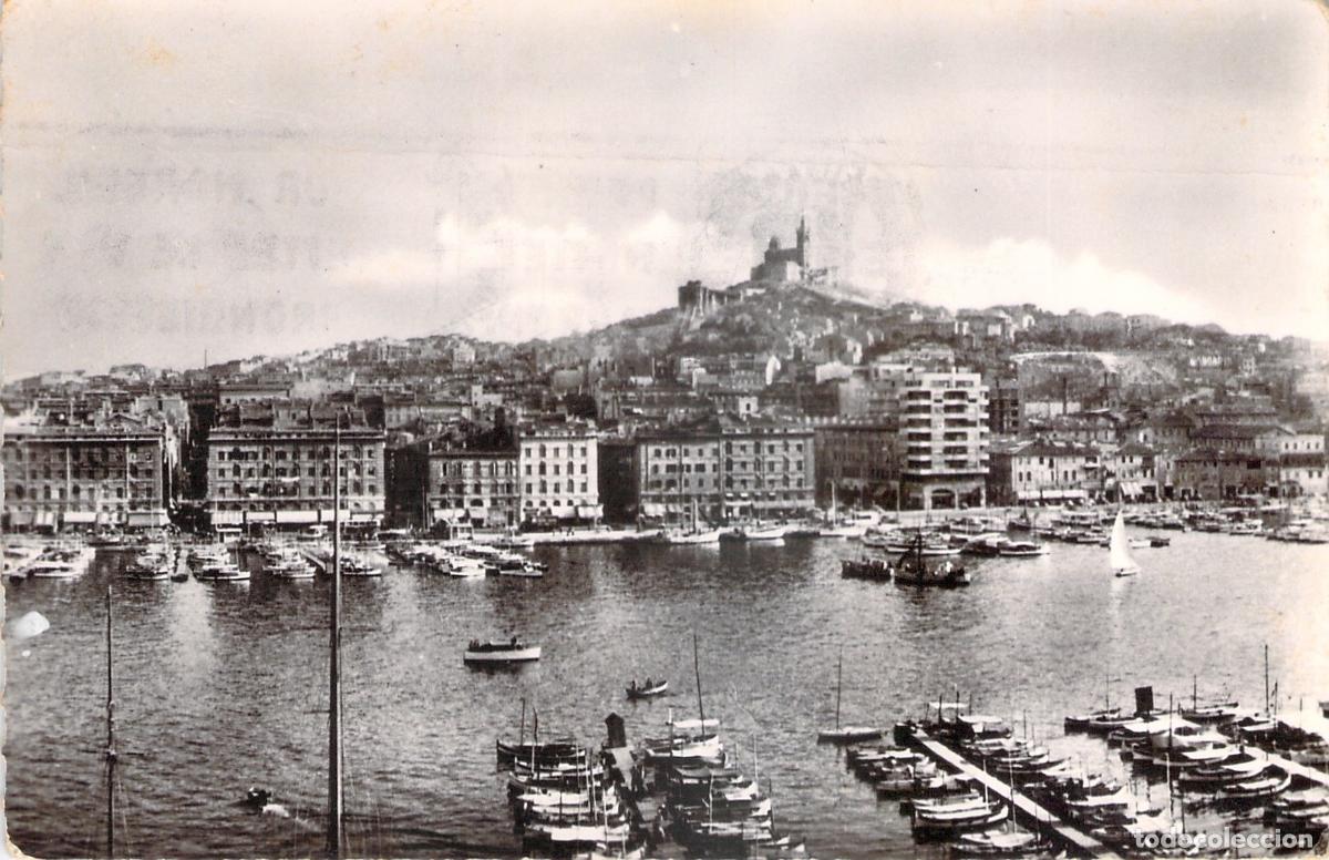 Cartes Postales: Postal Marsella, Francia - Puerto Viejo y Notre Dame de la Garde