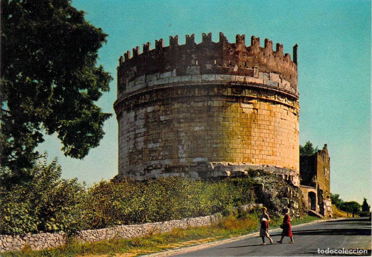 Cartes Postales: Postal Roma Tomba di Cecilia Metella, V&iacute;a Apia, Monumento funerario romano