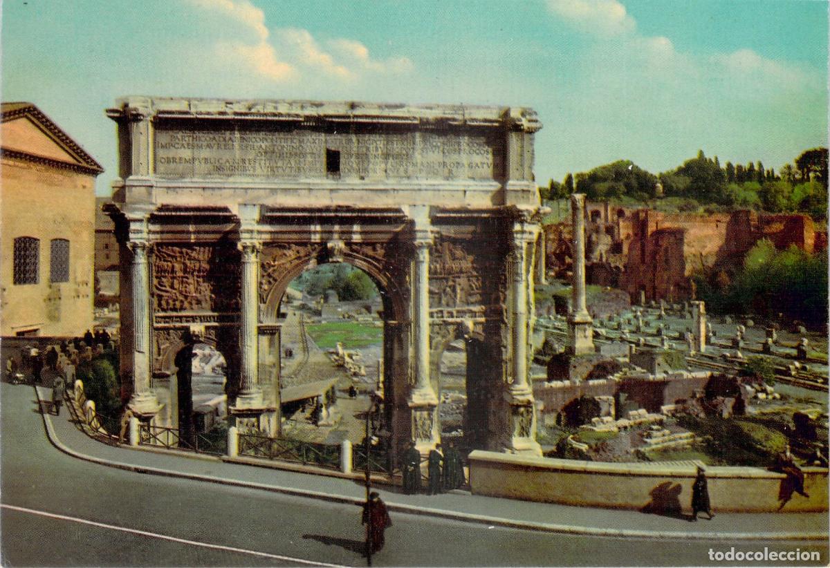 Cartoline: Postal Arco de Septimio Severo en el Foro Romano, Roma, Italia