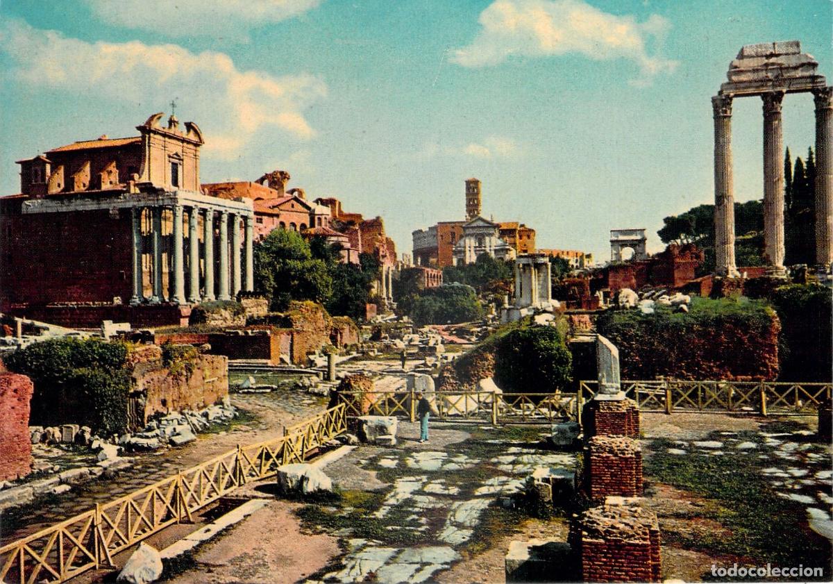 Postkarten: Postal de Roma, Italia - Vista panor&aacute;mica del Foro Romano, Ruinas.