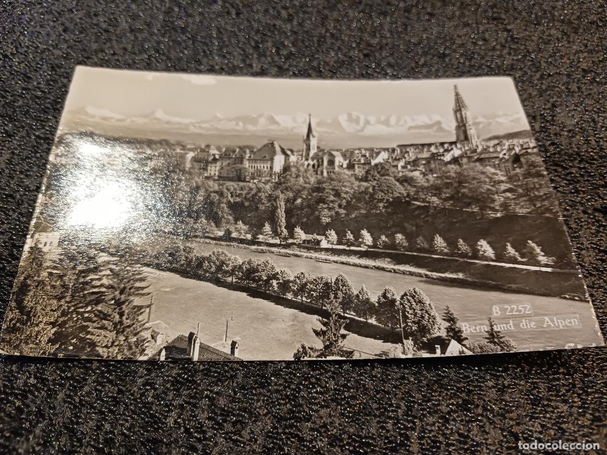 Postales: B2252, berna y los alpes, circulada 1955
