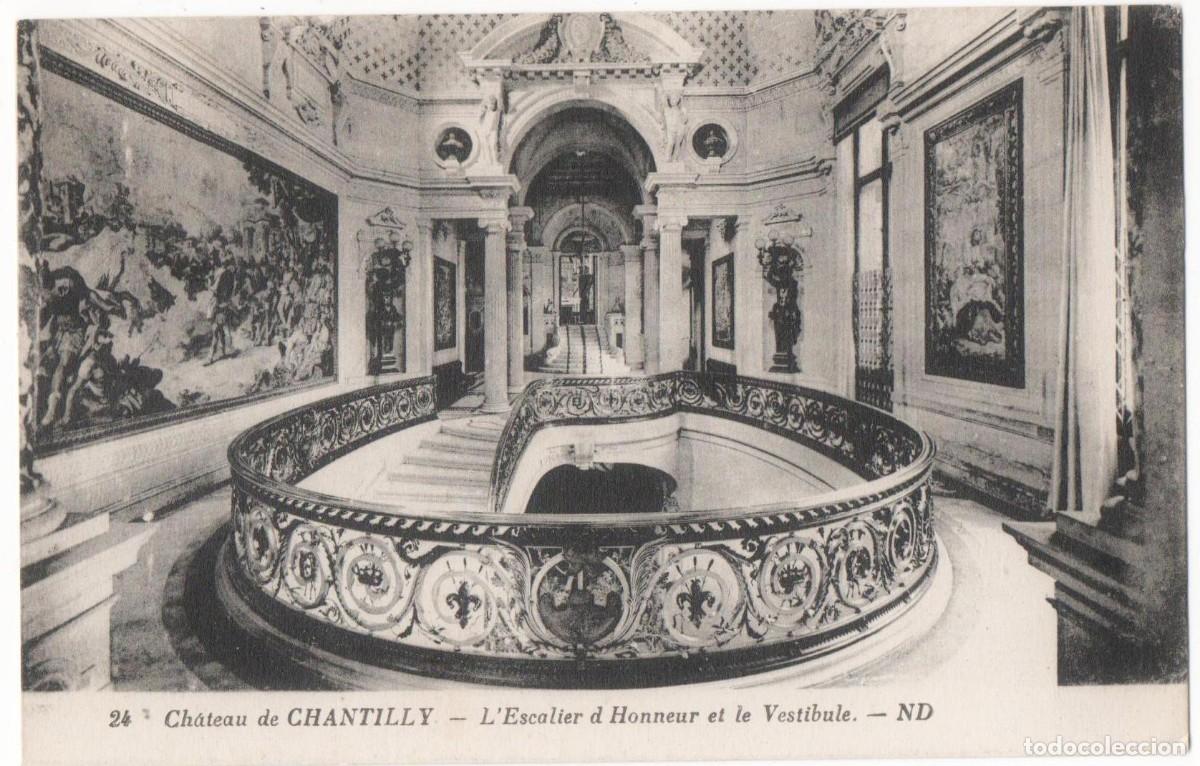 Cartoline: Postal principios del XX-Castillo de Chantilly-Francia-circulada-