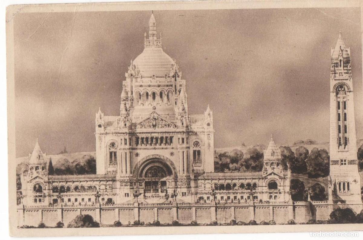 Postkarten: Postal principios del XX-Bas&iacute;lica de Liseux-Francia-circulada-