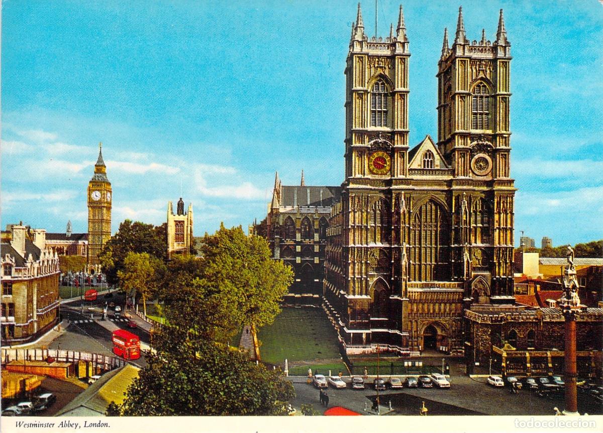 Cartes Postales: Postal Londres Abad&iacute;a de Westminster Big Ben Inglaterra Vista A&eacute;rea