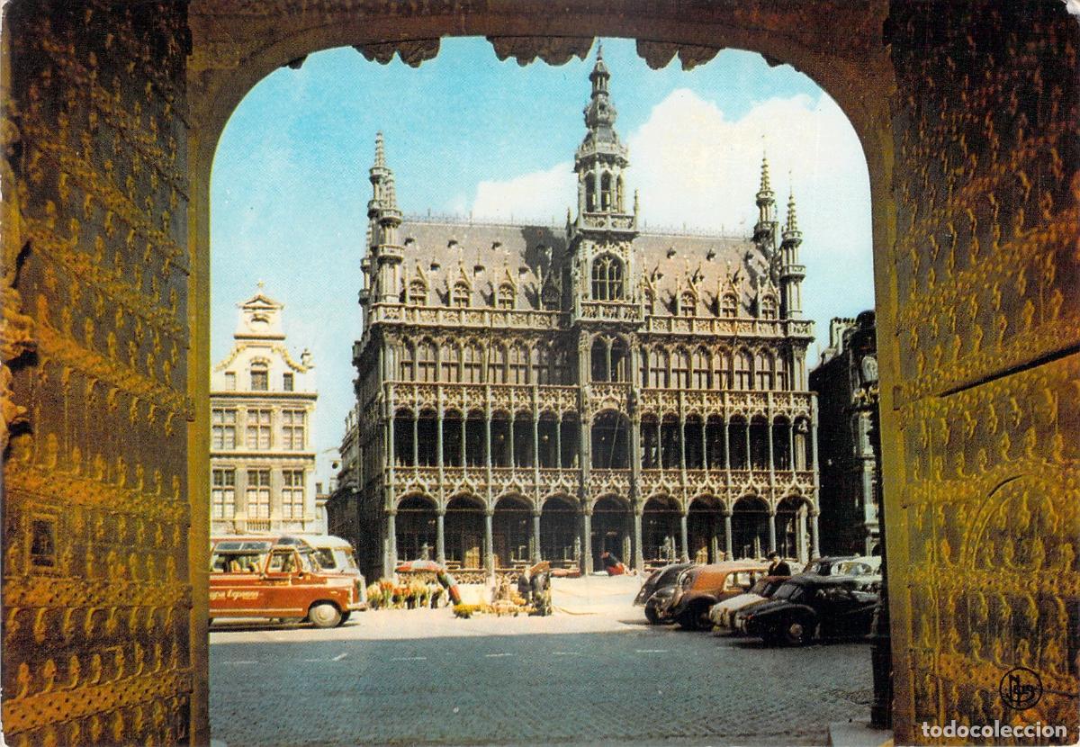 Postales: Postal B&eacute;lgica, Bruselas: Maison du Roi vista desde el Ayuntamiento, Grand Place