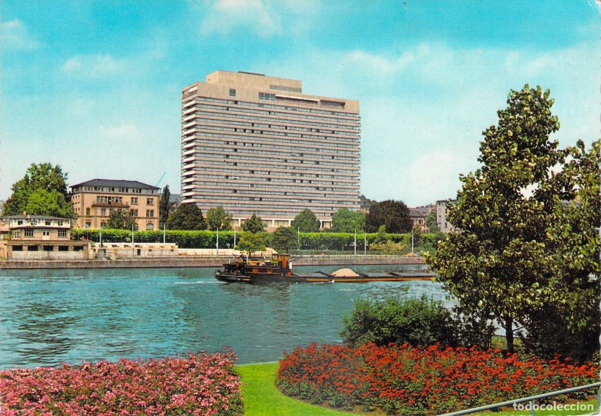 Postkarten: Postal Frankfurt Alemania Hotel Intercontinental R&iacute;o Meno Panorama Urbano