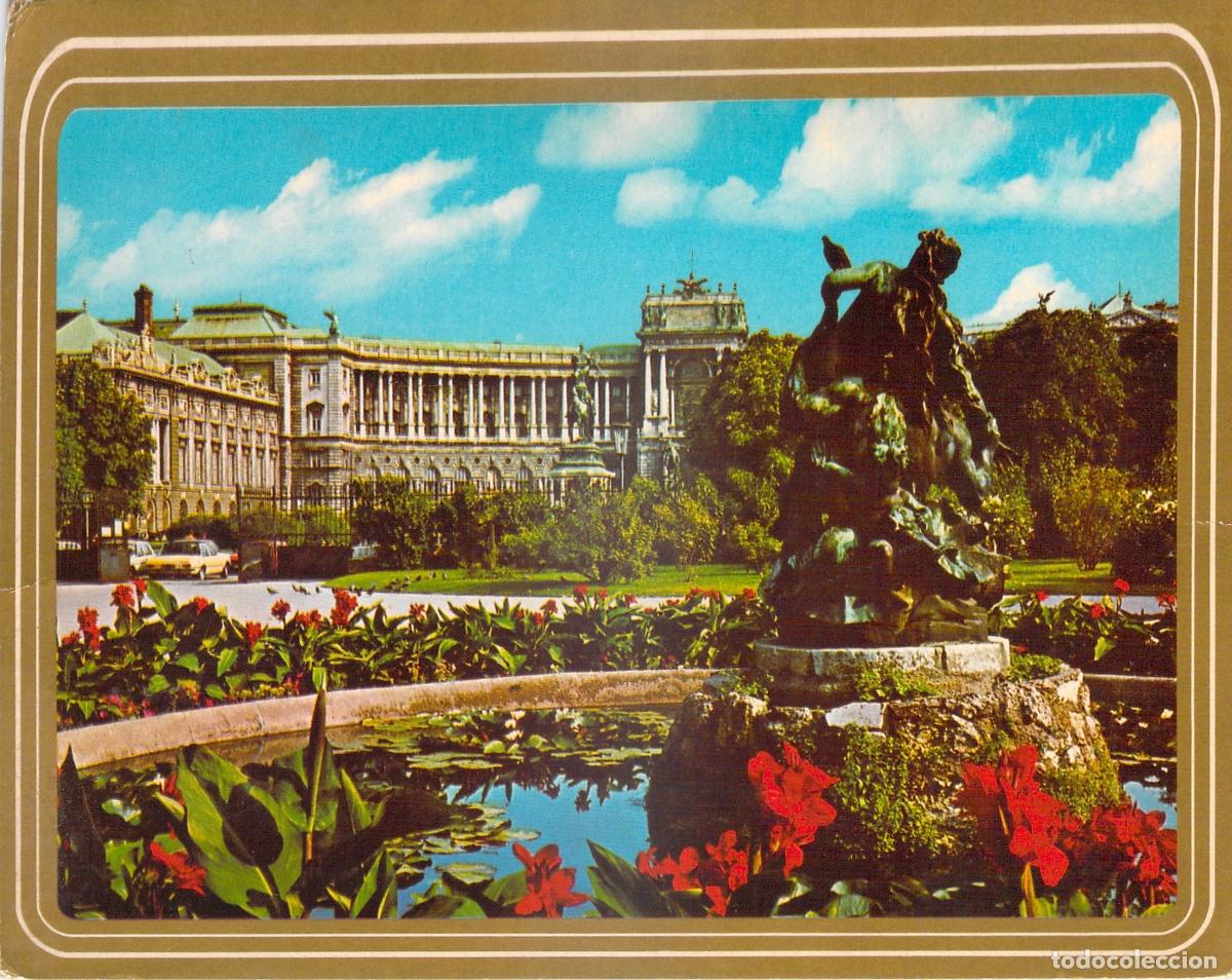 Postkarten: Postal Viena, Austria: Volksgarten y Palacio Imperial Hofburg