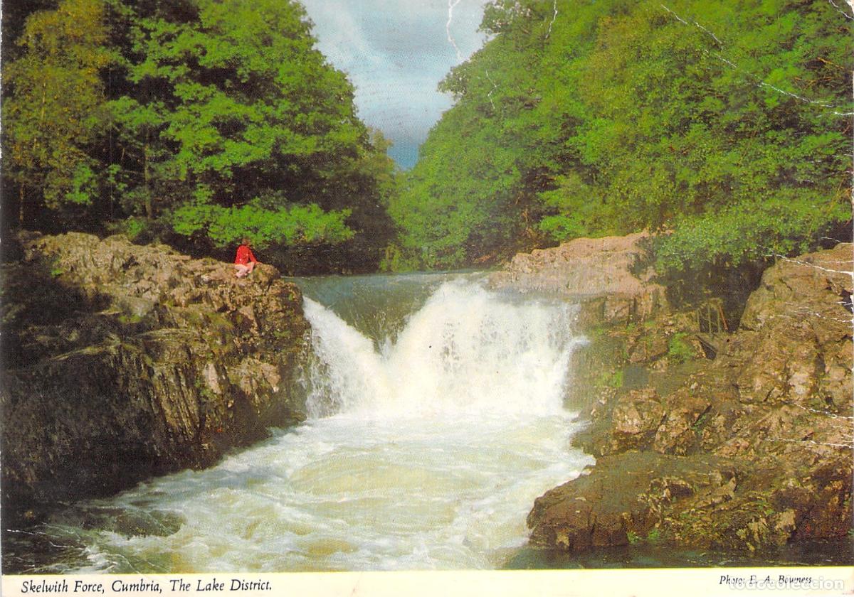 Postais: Postal Skelwith Force, Cumbria - Catarata del Distrito de los Lagos, Inglaterra