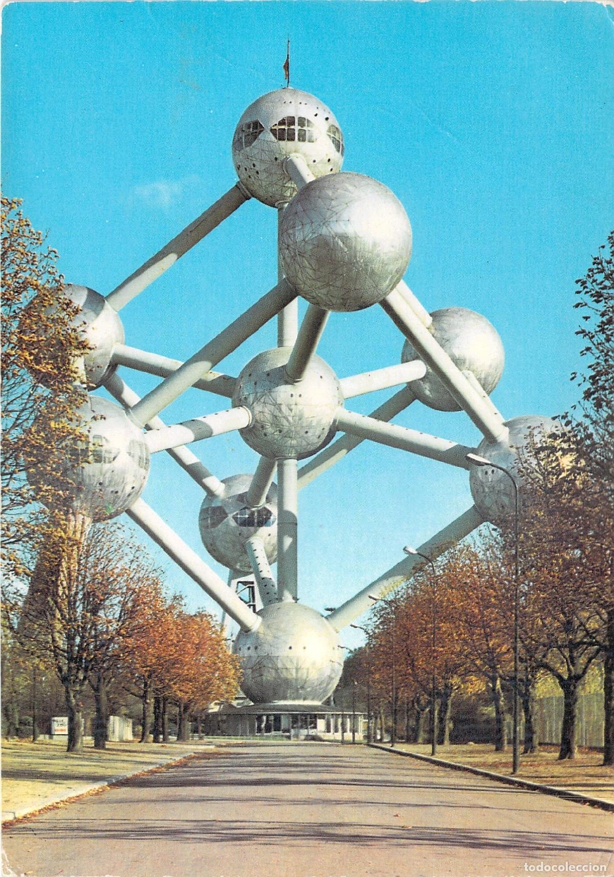 Postais: Postal Monumento Atomium Bruselas B&eacute;lgica Estructura Met&aacute;lica Esferas