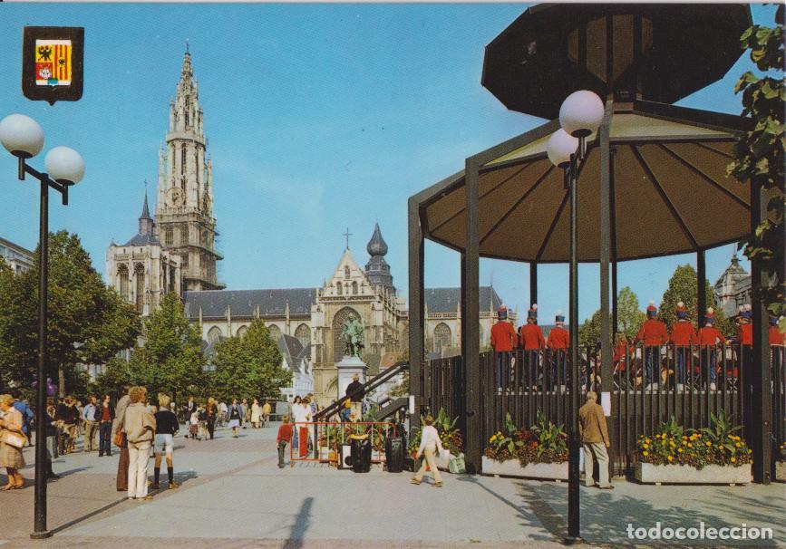 Postais: BELGICA, AMBERES, CATEDRAL CON KIOSCO Y ORQUESTA &ndash; ESCUDO DE ORO &ndash; S/C