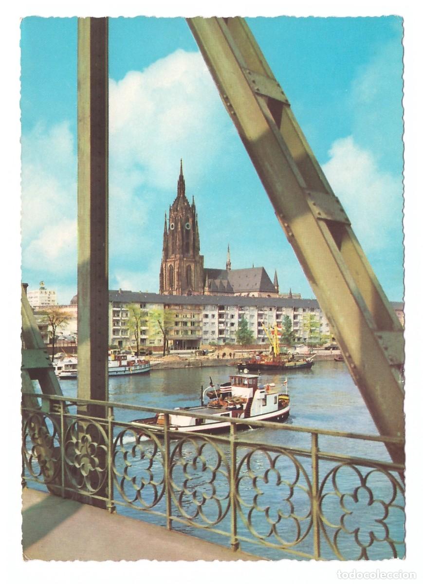 Postales: DEUTSCHLAND. Frankfurt/Main. Blick vom Eisernen Steg auf den Dom.