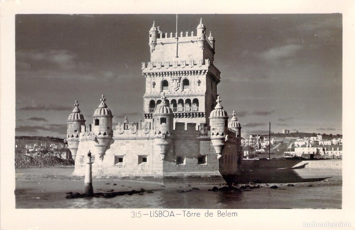 Postais: Postal Lisboa. Torre de Bel&eacute;m, Monumento Arquitect&oacute;nico, Blanco y Negro.