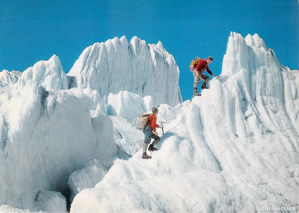 Postais: Postal Escalada en Glaciar Alpes Suizos Cumbres Nieve Foto Villiger Gstaad