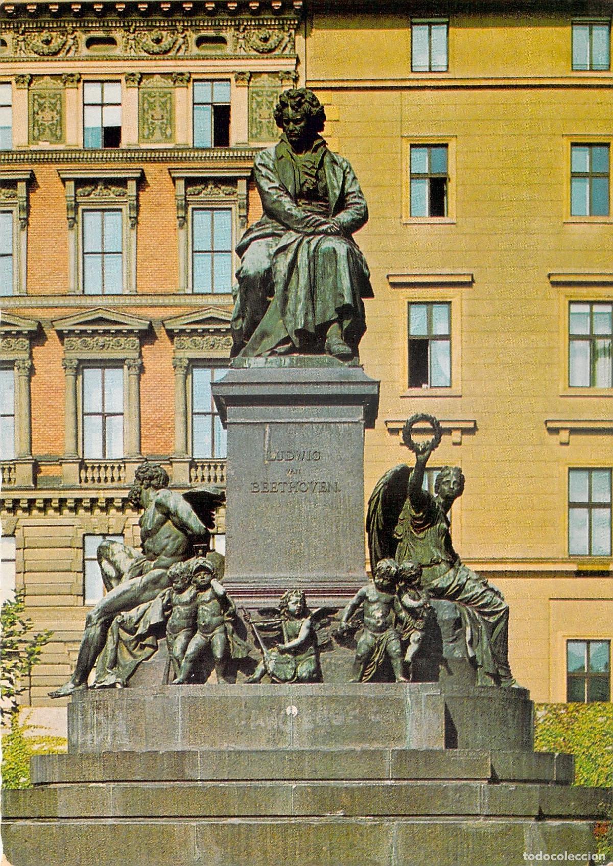 Postales: Postal Monumento a Ludwig van Beethoven, Viena, Austria, Escultura Zumbusch