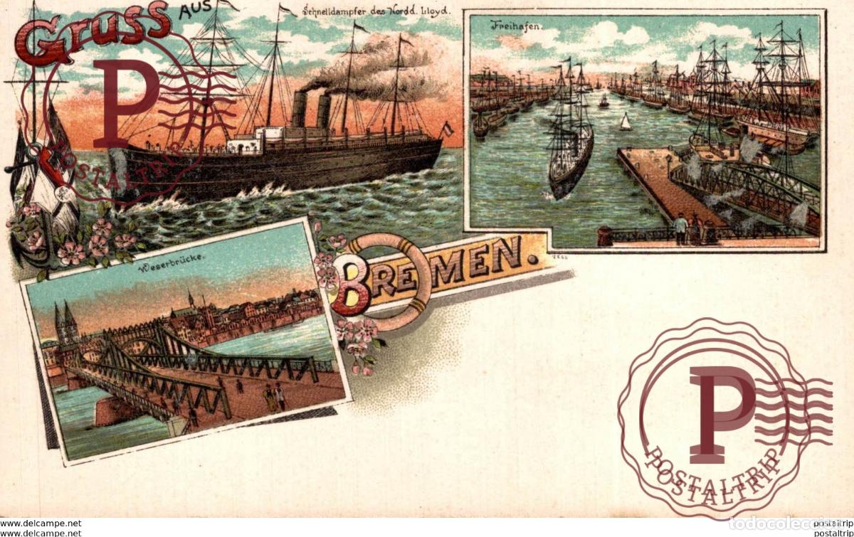 Postkarten: Gruss aus Bremen . ALEMANIA GERMANY DEUTCHLAND.