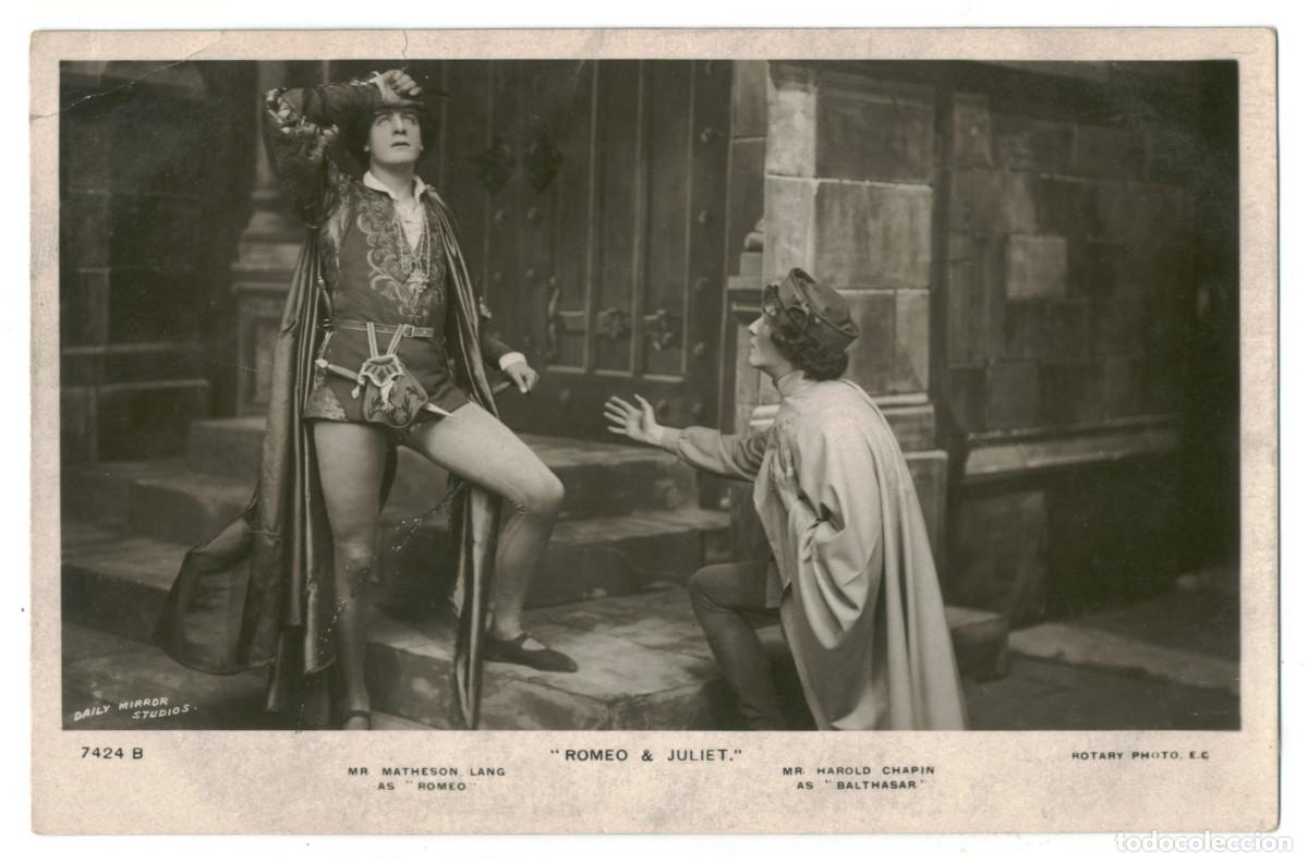 Postales: 2 Postales Theatre Play Scenes: Romeo & Juliet (Shakespeare)_Rotary 7424 A, B