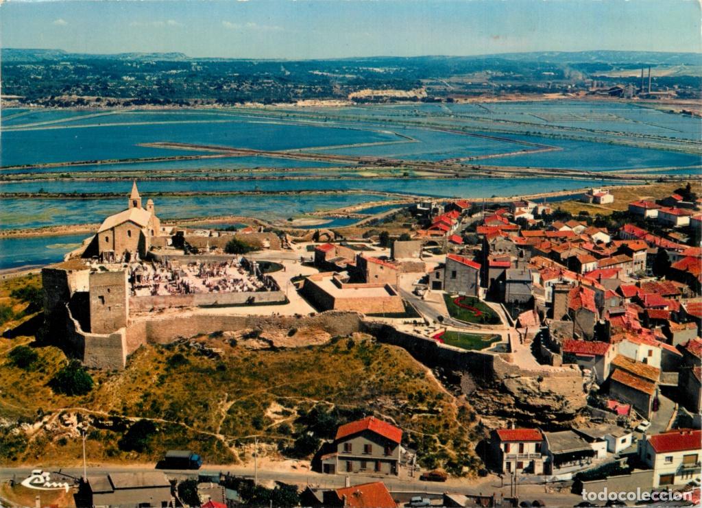 Postais: France - Carte Postale - 13 - Fos sur Mer - Vue a&eacute;rienne - Le vieux Fos et les Salins - CPM - Flamme