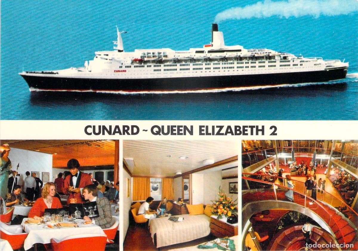 Cartoline: Postal Cunard Queen Elizabeth 2 y sus Lujosos Interiores