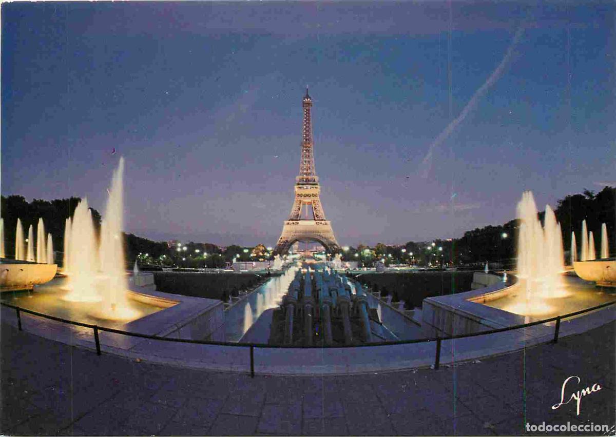 Postales: France - Carte Postale - 75 - Paris - Tour Eiffel - Jardins et Jets d'eau du Trocad&eacute;ro - Vue de Nuit