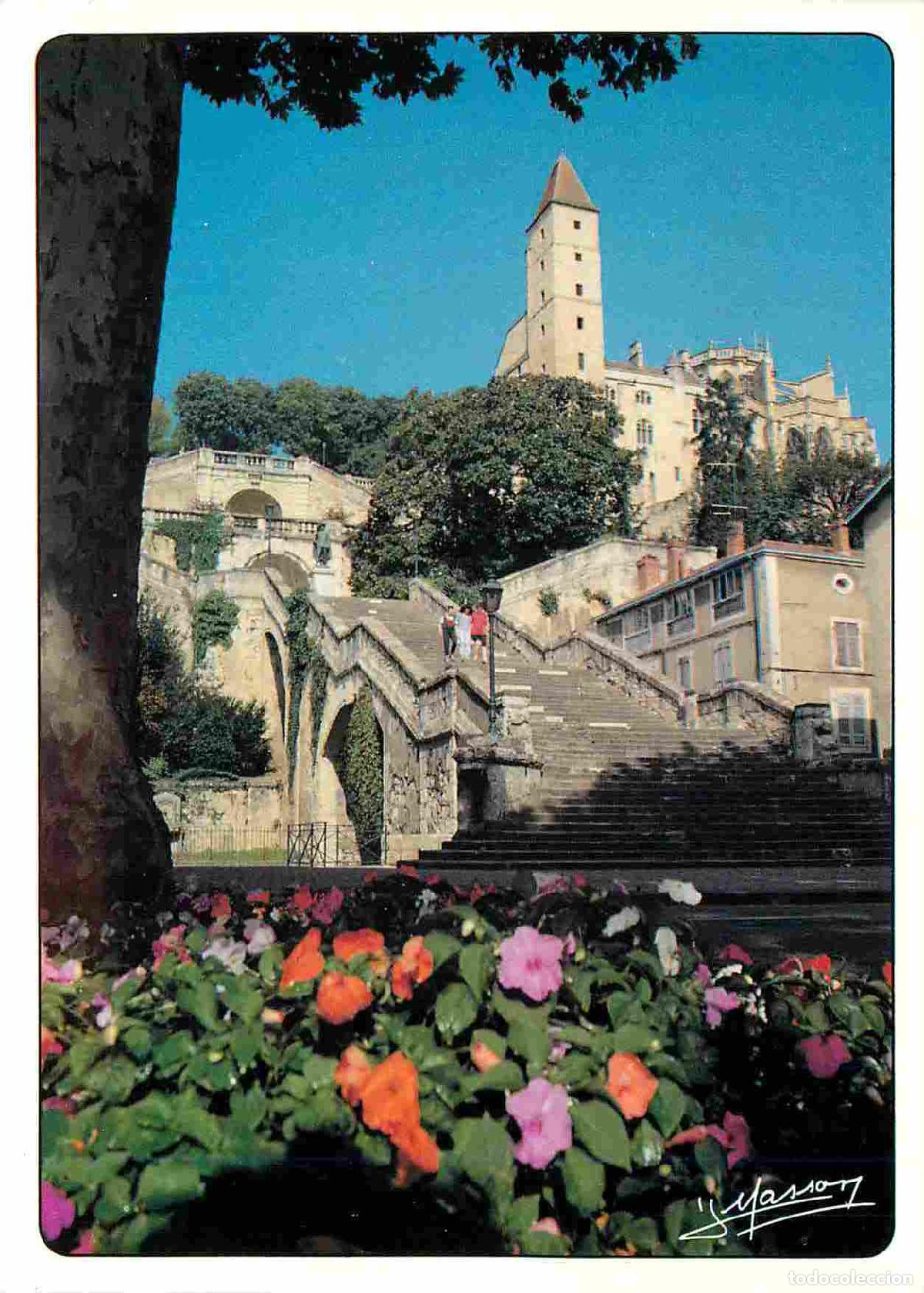 Postales: France - Carte Postale - 32 - Auch - Escalier monumental avec la statue de dArtagnan et tour d'Armag