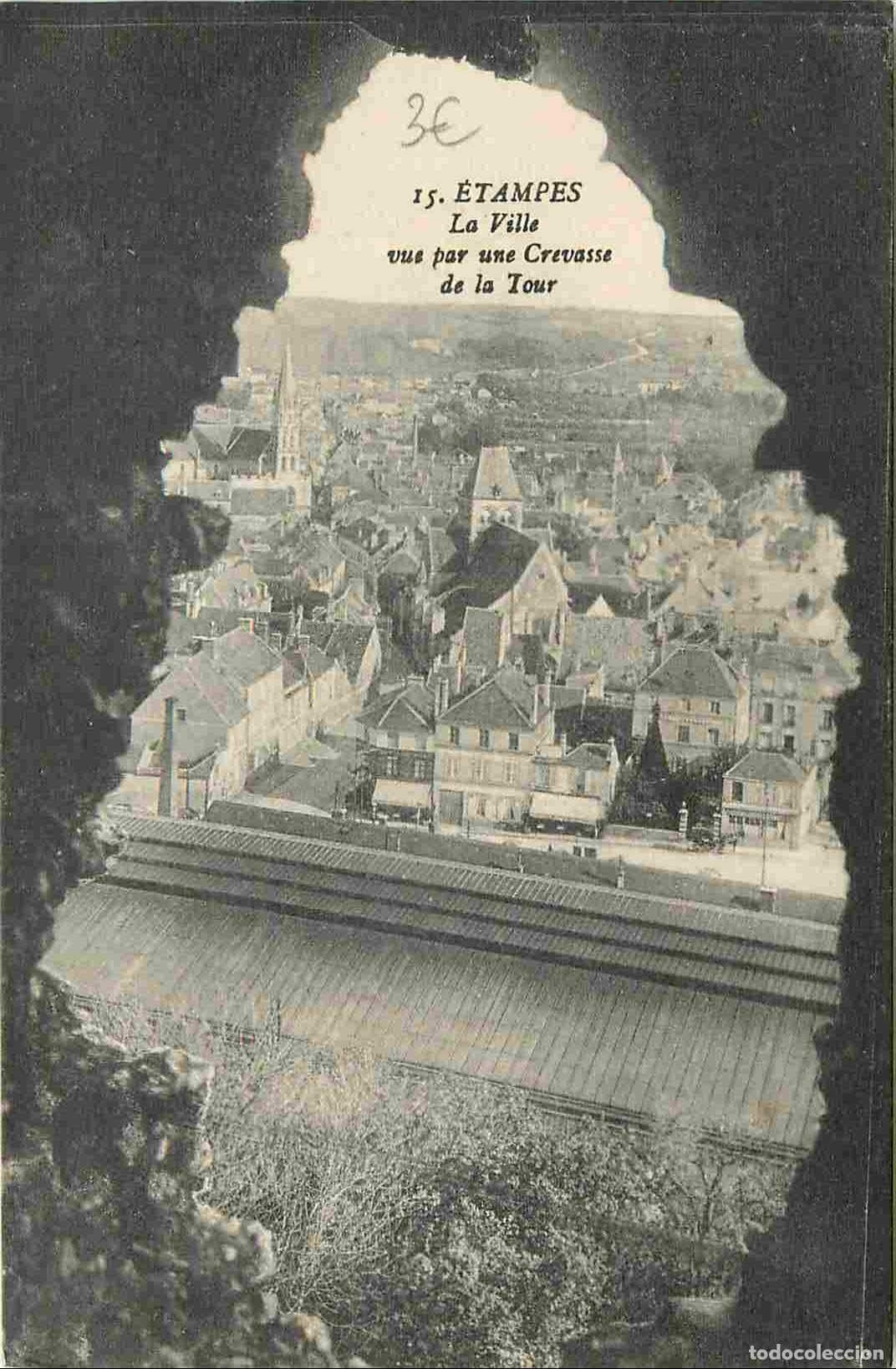 Postales: France - Carte Postale - 91 - Etampes - La Ville vue par une Crevasse de la Tour - CPA - Voir Scans