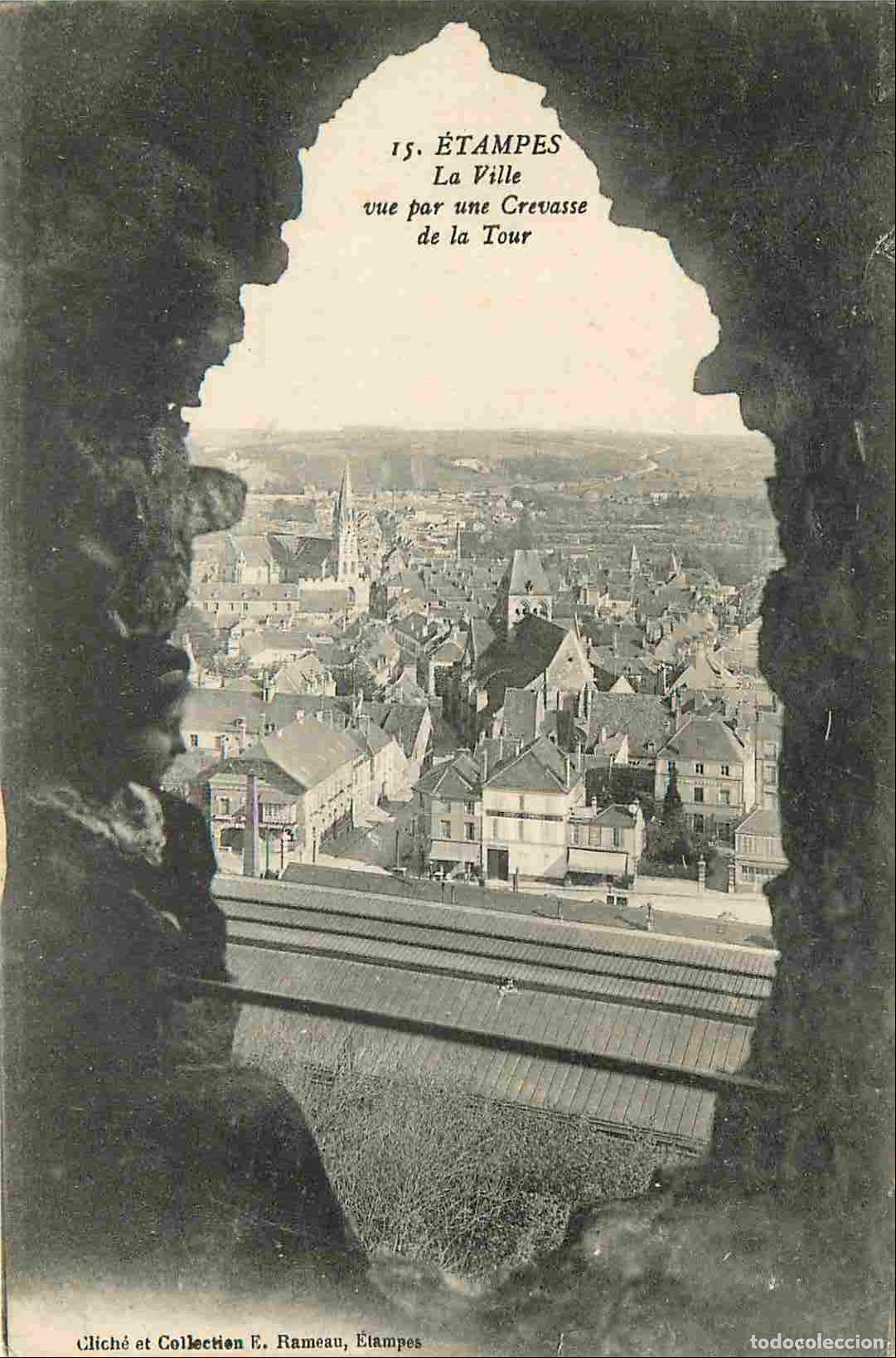 Postales: France - Carte Postale - 91 - Etampes - La Ville vue par une Crevasse de la Tour - CPA - Voir Scans