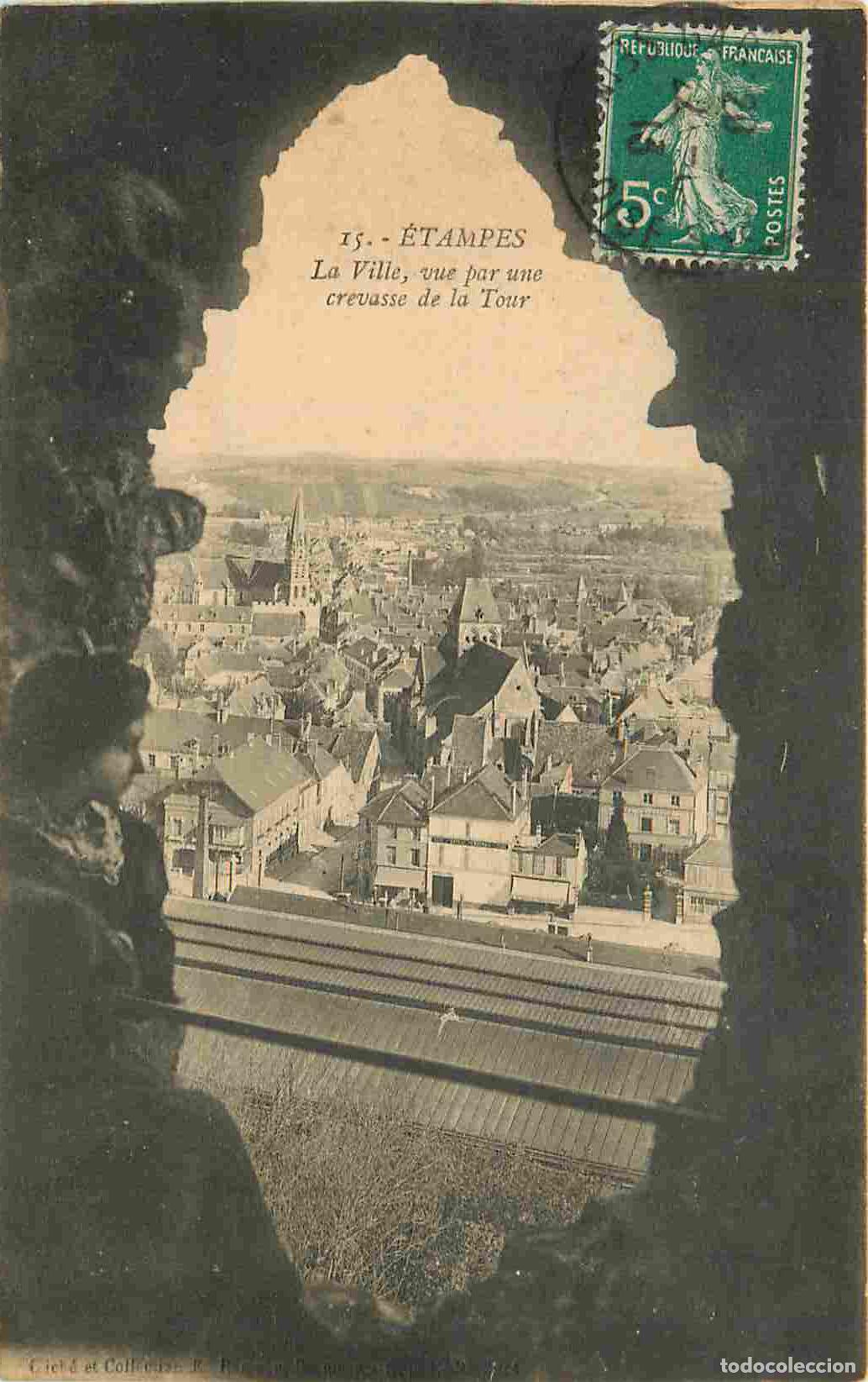 Postales: France - Carte Postale - 91 - Etampes - La Ville vue par une Crevasse de la Tour - CPA - Voir Scans