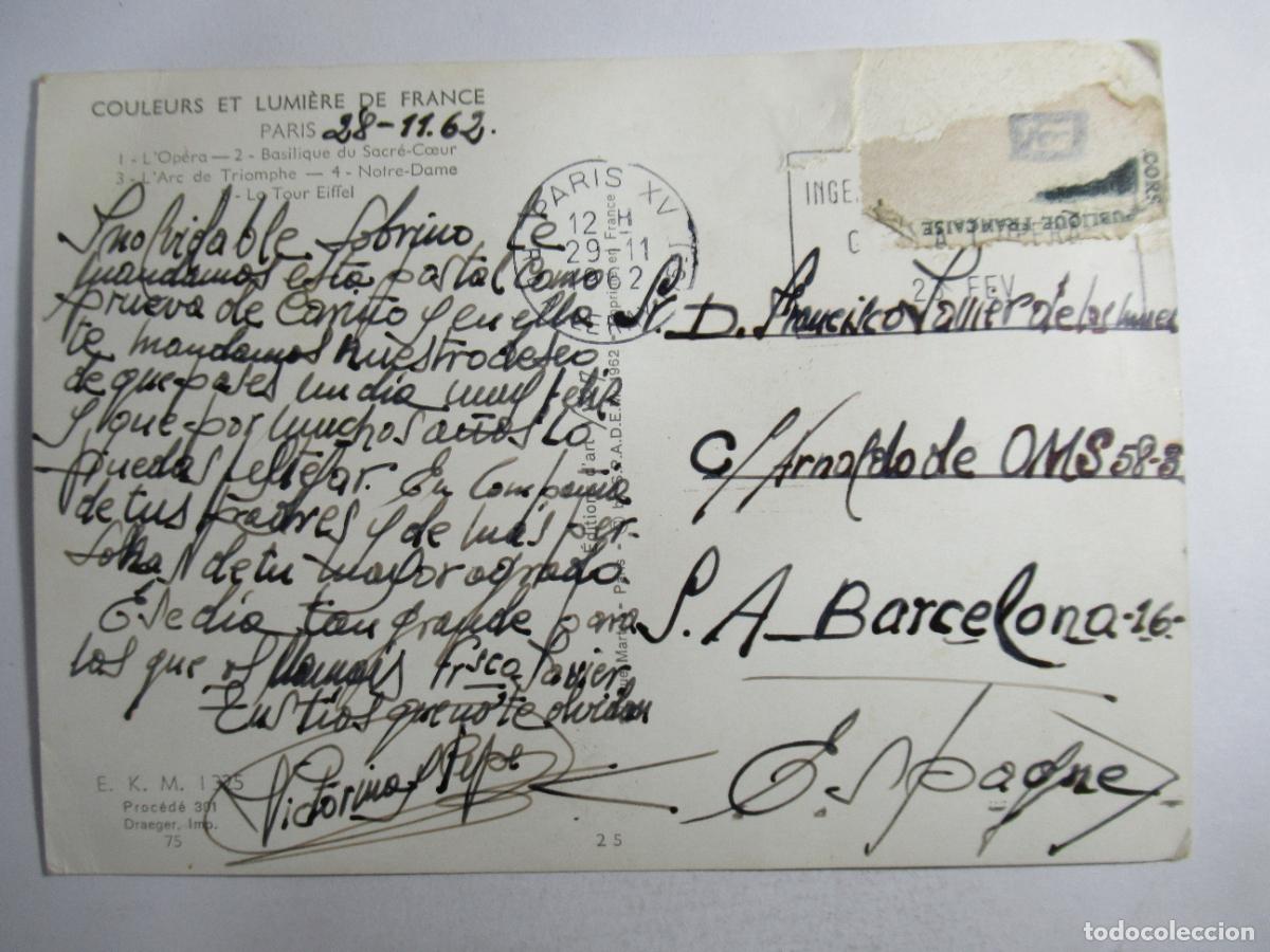 Postales: Par&iacute;s - Varios aspectos - Escrita - Foto 2