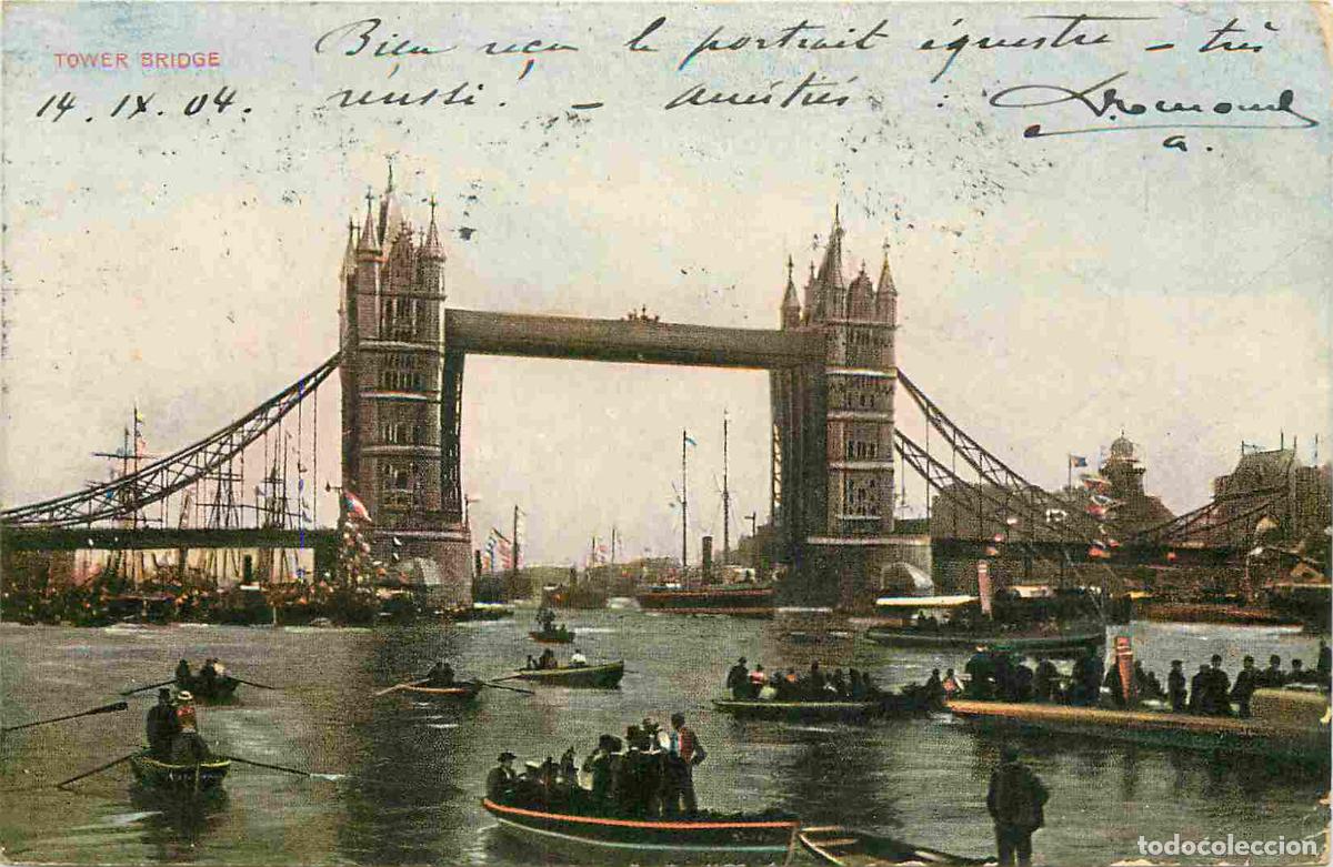 Postkarten: Carte Postale Ancienne - Royaume-Uni - Londres - Tower Bridge - Anim&eacute;e - CPA - Oblit&eacute;ration de 1904