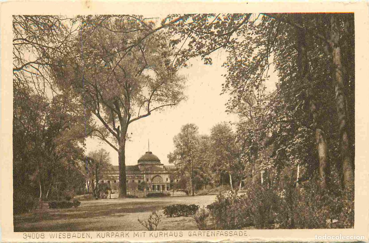 Postkarten: Carte Postale Ancienne - Allemagne - Wiesbaden - Kurpark mit kurhaus gartenfassade - Carte provenant