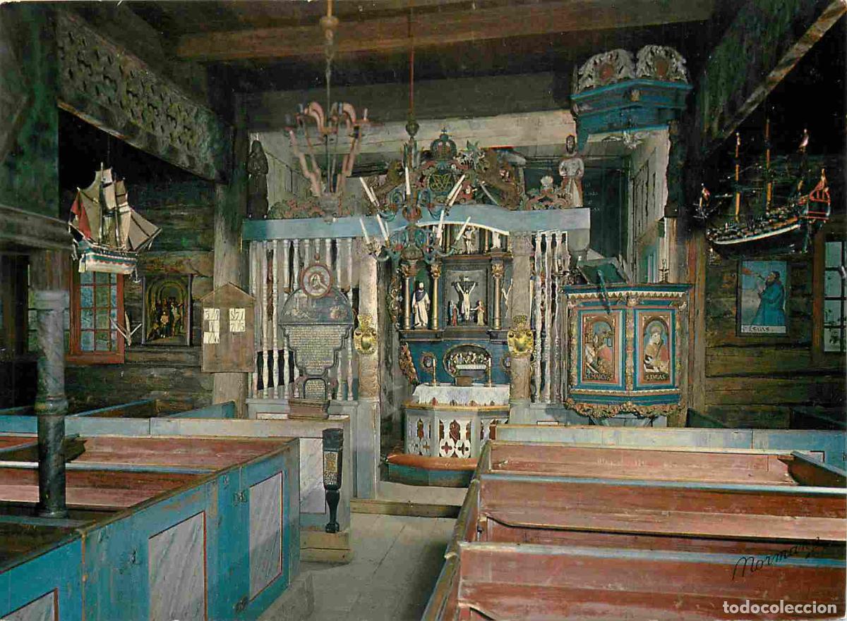 Cartoline: Carte Postale - Norv&egrave;ge - Lillehammer - De sandvigske samlinger maihaugen garmokirken stavkirke fra