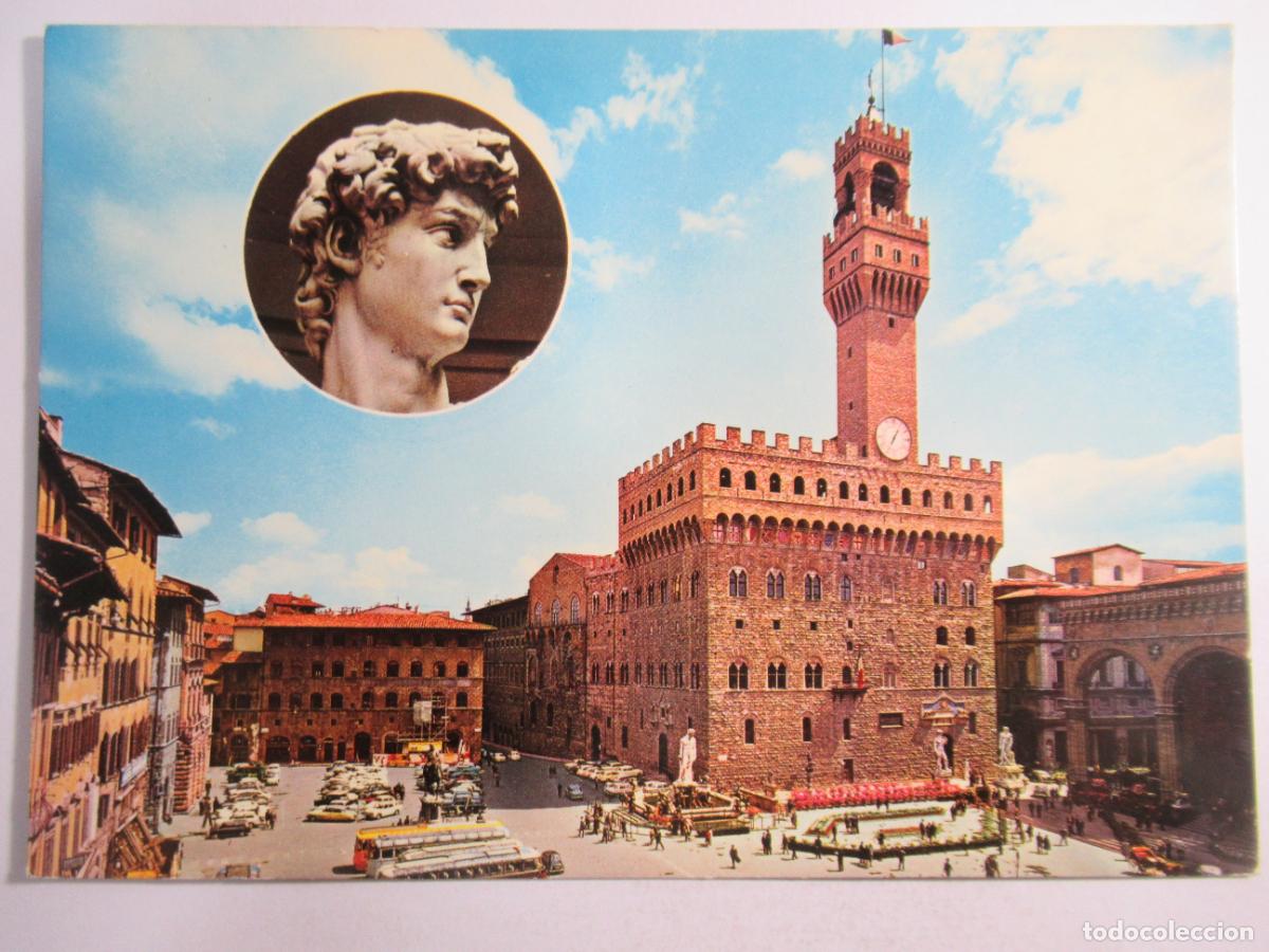 Postales: Firenze - Palazzo Vecchio e David - S/C - Foto 1