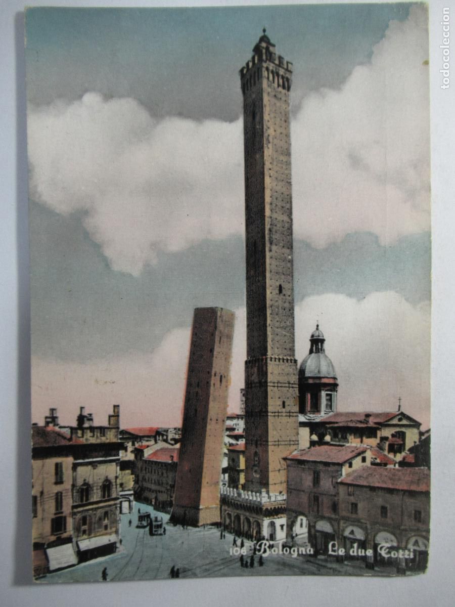 Postales: Bologna - Le Due Torri - Escrita