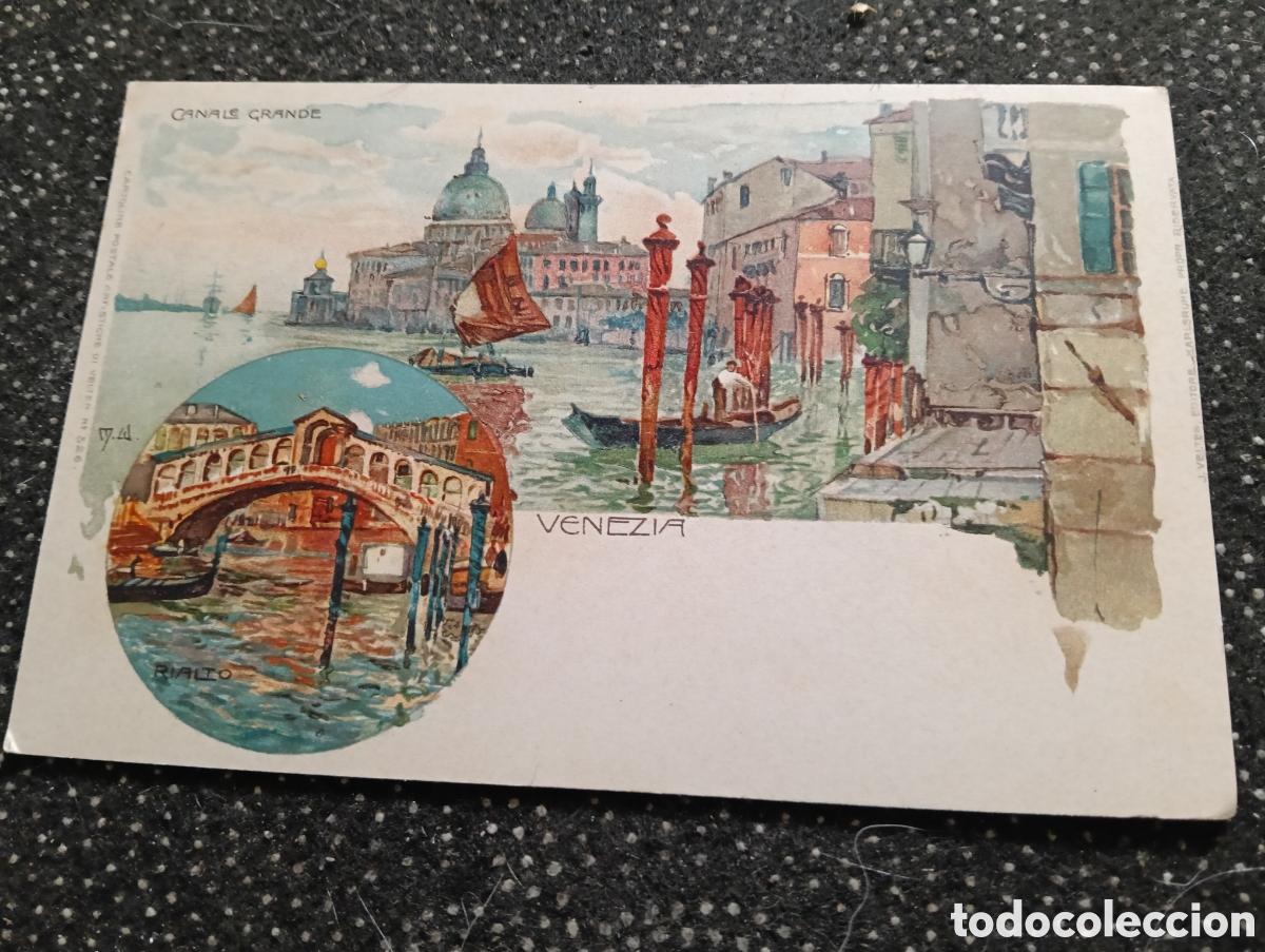 Postales: Postal de Italia, Venecia canal grande