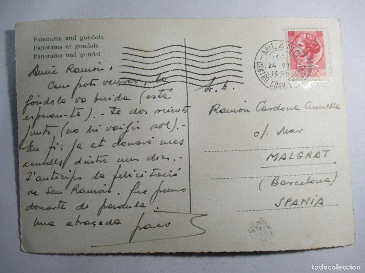 Postales: Venezia - Panorama e Gondola - Circulada - Foto 2