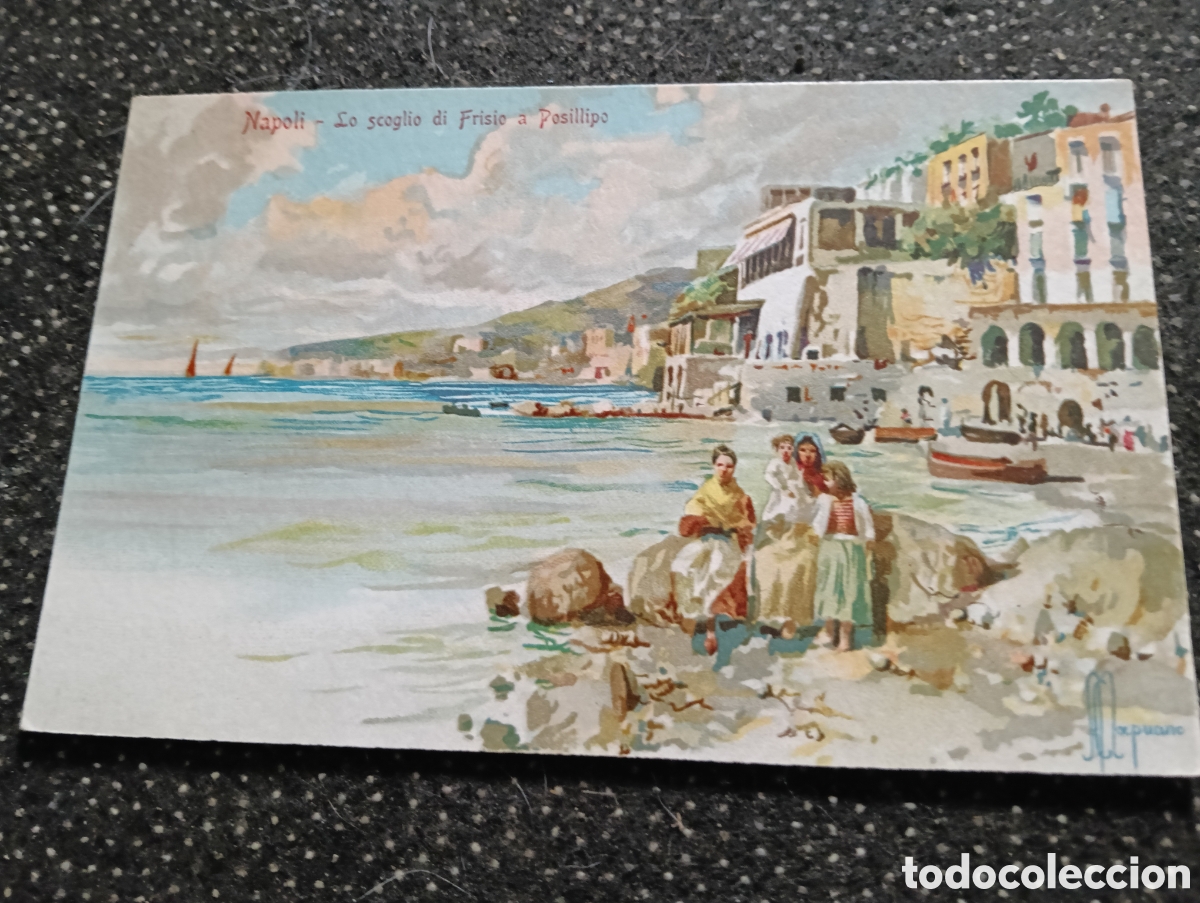 Postales: Postal de Italia, Venecia, N&aacute;poles Napoli lo Scoglio di Frisio a Posillipo