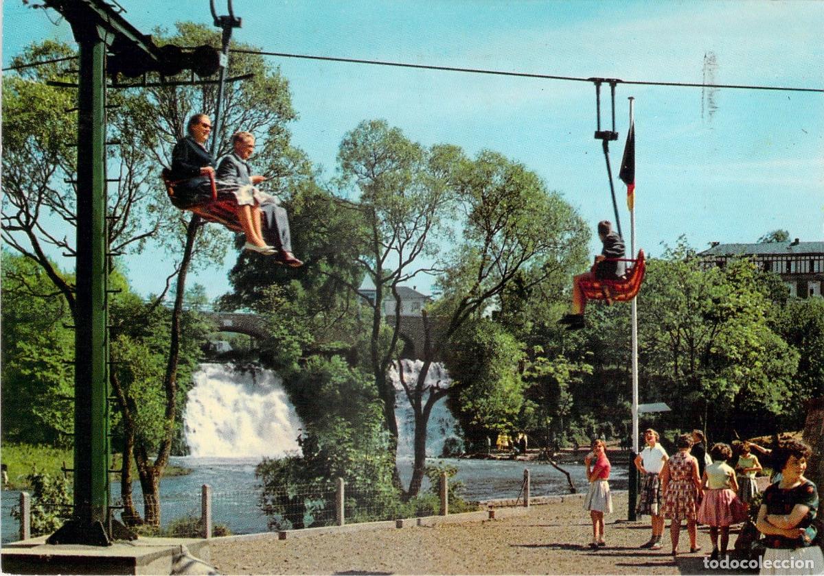 Postkarten: Postal de Coo, B&eacute;lgica - Telesilla y Cascada de las Ardenas