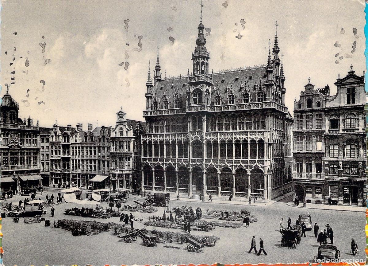 Postales: Postal de la Casa del Rey en la Grand Place de Bruselas, B&eacute;lgica