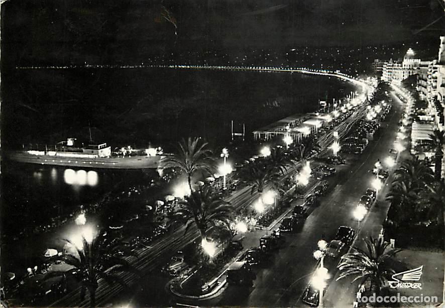 Postales: Francia - Carte Postale - 06 - Nice - La Promenade des Anglais la nuit - Automobiles - Carte dentel&eacute;