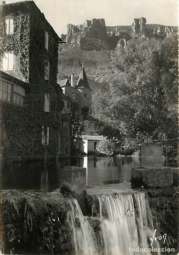 Postcards: Francia - Carte Postale - 48 - Florac - Le rocher de Rochefort et la chute du P&ecirc;cher - Carte dentel&eacute;