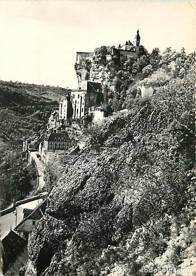 Cartes Postales: Francia - Carte Postale - 46 - Rocamadour - Le rocher vu de l'hospitalet - Carte dentel&eacute;e - CPSM gra