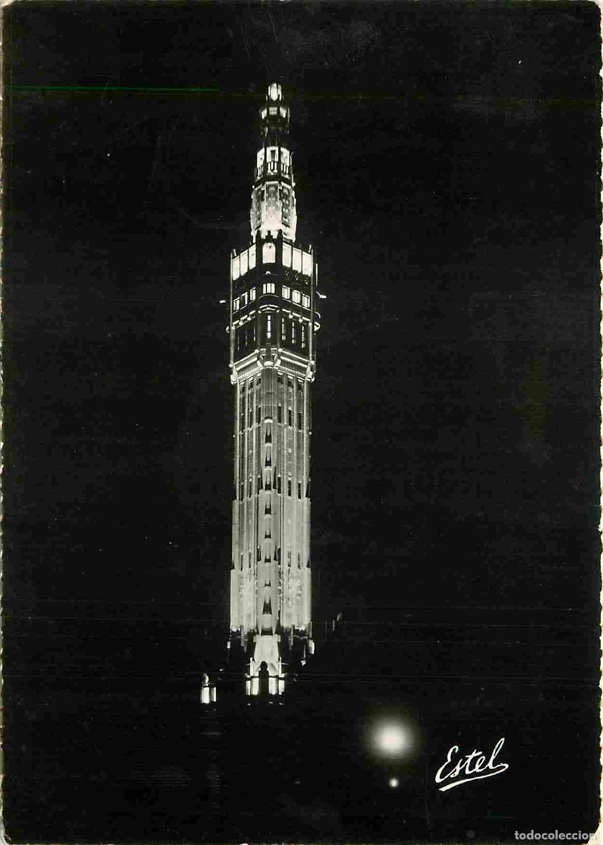 Postcards: Francia - Carte Postale - 59 - Lille - Le Beffroi de l'H&ocirc;tel de Ville illumin&eacute; - Mention Photographi