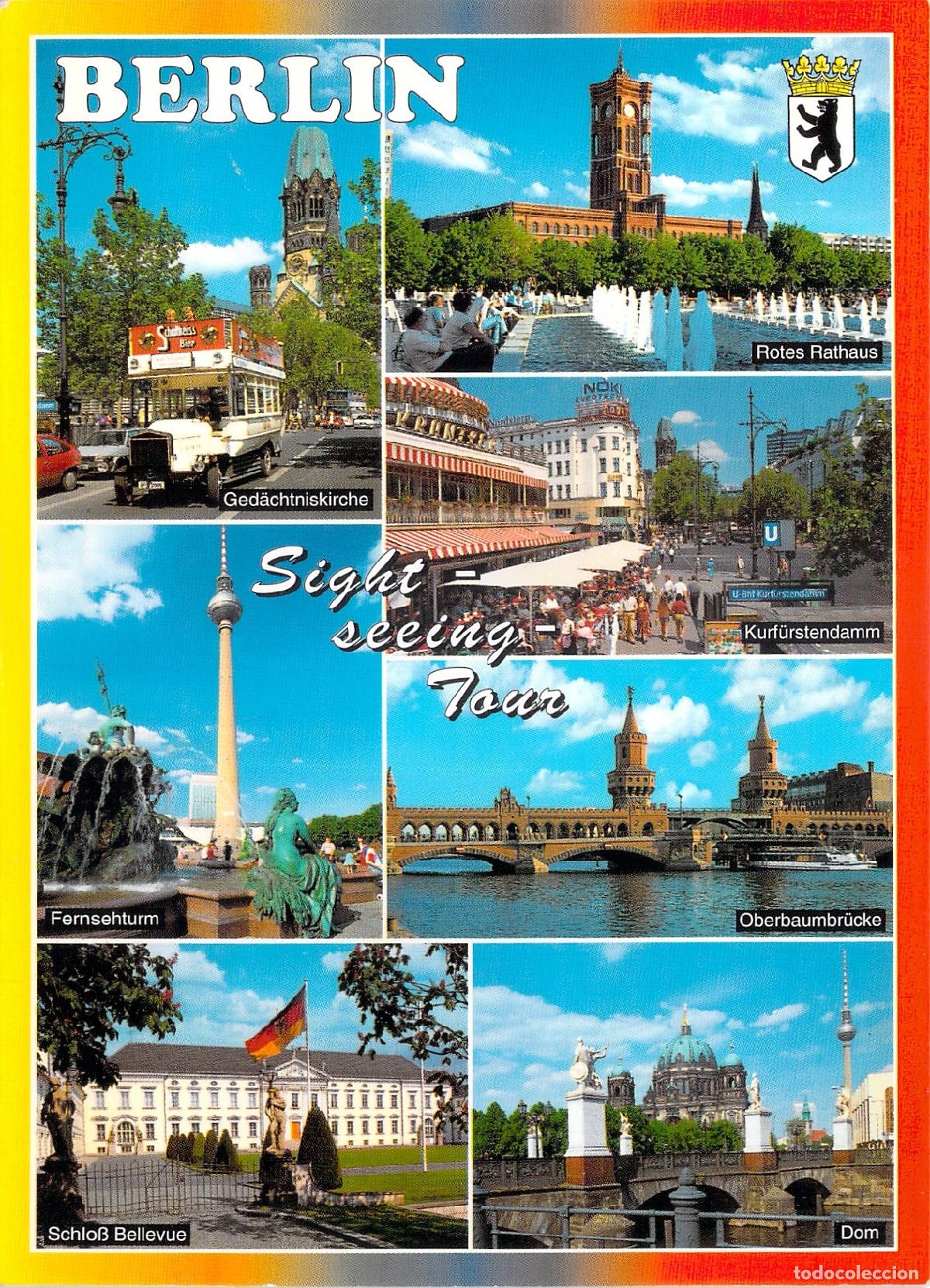 Postales: Postal Tur&iacute;stica de Berl&iacute;n con Vistas de Monumentos Emblem&aacute;ticos